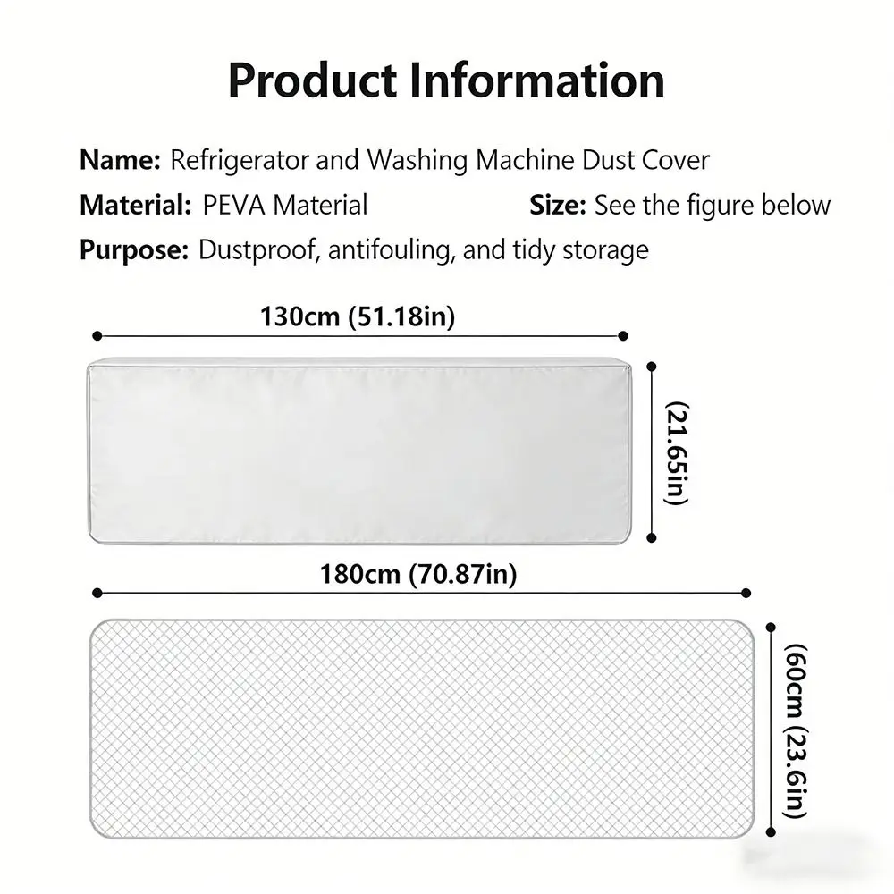 Durable Dustproof Refrigerator and Washing Machine Cover with Storage Bag