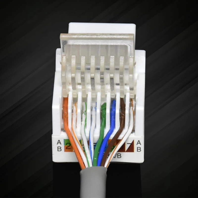 CAT5E UTP 네트워크 모듈 RJ45 커넥터 정보 소켓, 컴퓨터 콘센트 케이블 어댑터 잭, 20 개