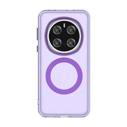 Translucent Luxury Candy Color Frosted Magnetic Phone Case, Matte Finish - HONOR Magic7 Lite (Purple)