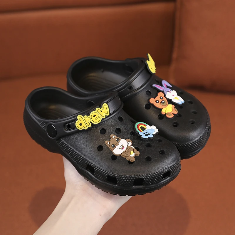 New Summer Sandals 3-15 Years Children's Slippers Baby Girls Shoes Non-Slip Clogs Cartoon Cute Infant Boys Sandals Shoes Kids