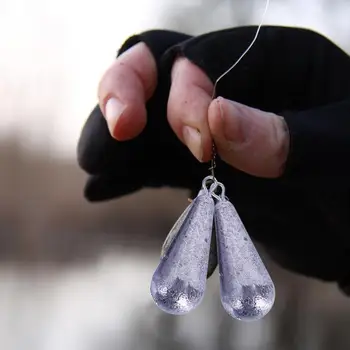 Drop Shot Rigs For Bass Fishing 10X Teardrop Shape Sturdy Lead Fishing Weights Sinkers 360 Degree Rotatable Drop Shot Rig 1