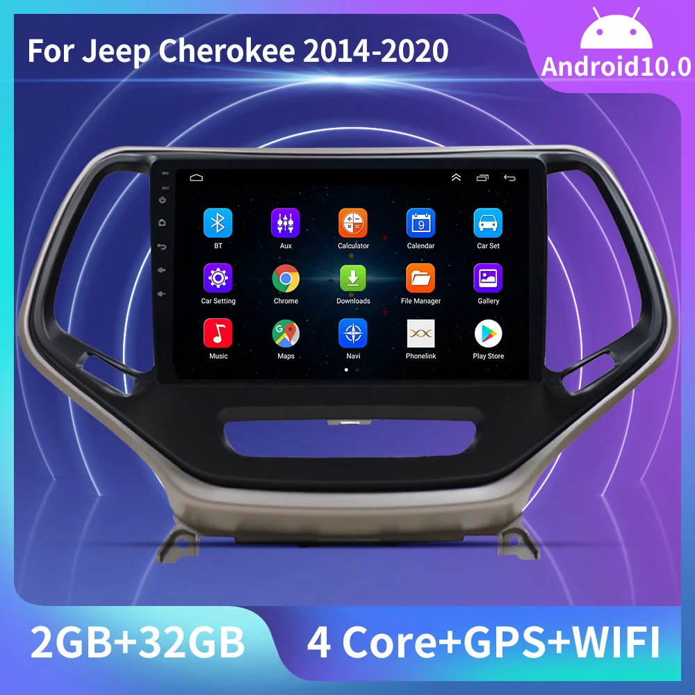 

Автомагнитола для Jeep Cherokee 5 KL 2014-2020, стерео, мультимедийный видеоплеер, GPS, DSP, BT, 2din, головное устройство CarPlay, Android 10