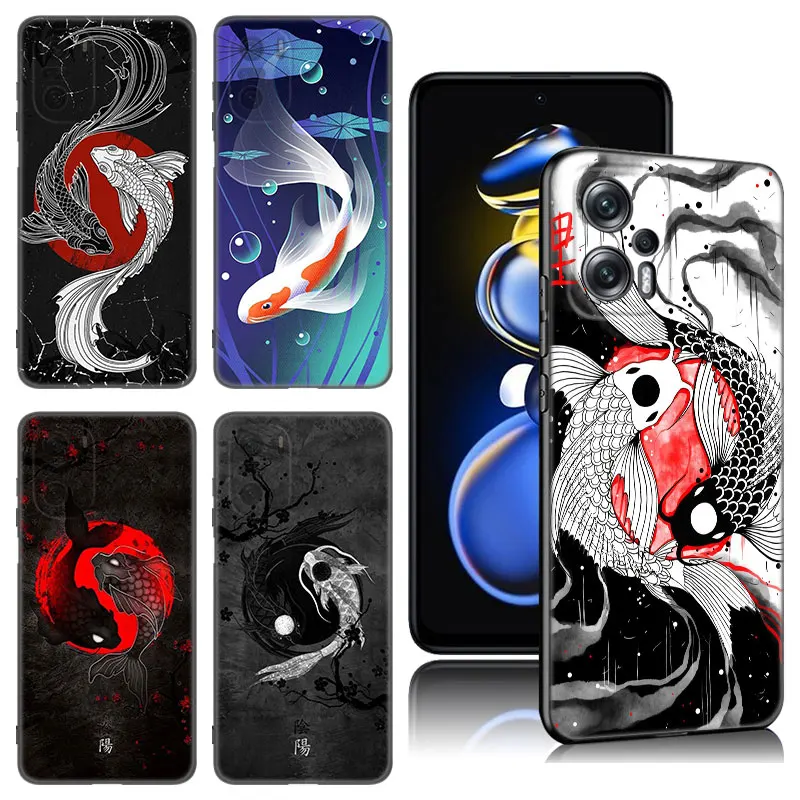 Custodia Per Telefono Koi Fish Wave Per Xiaomi Poco X3 X4 Nfc F5 M2 M3 M4 M6 X5 Pro F3 F4 Gt 5G C31 C55 M5S Cover In Silicone Nero