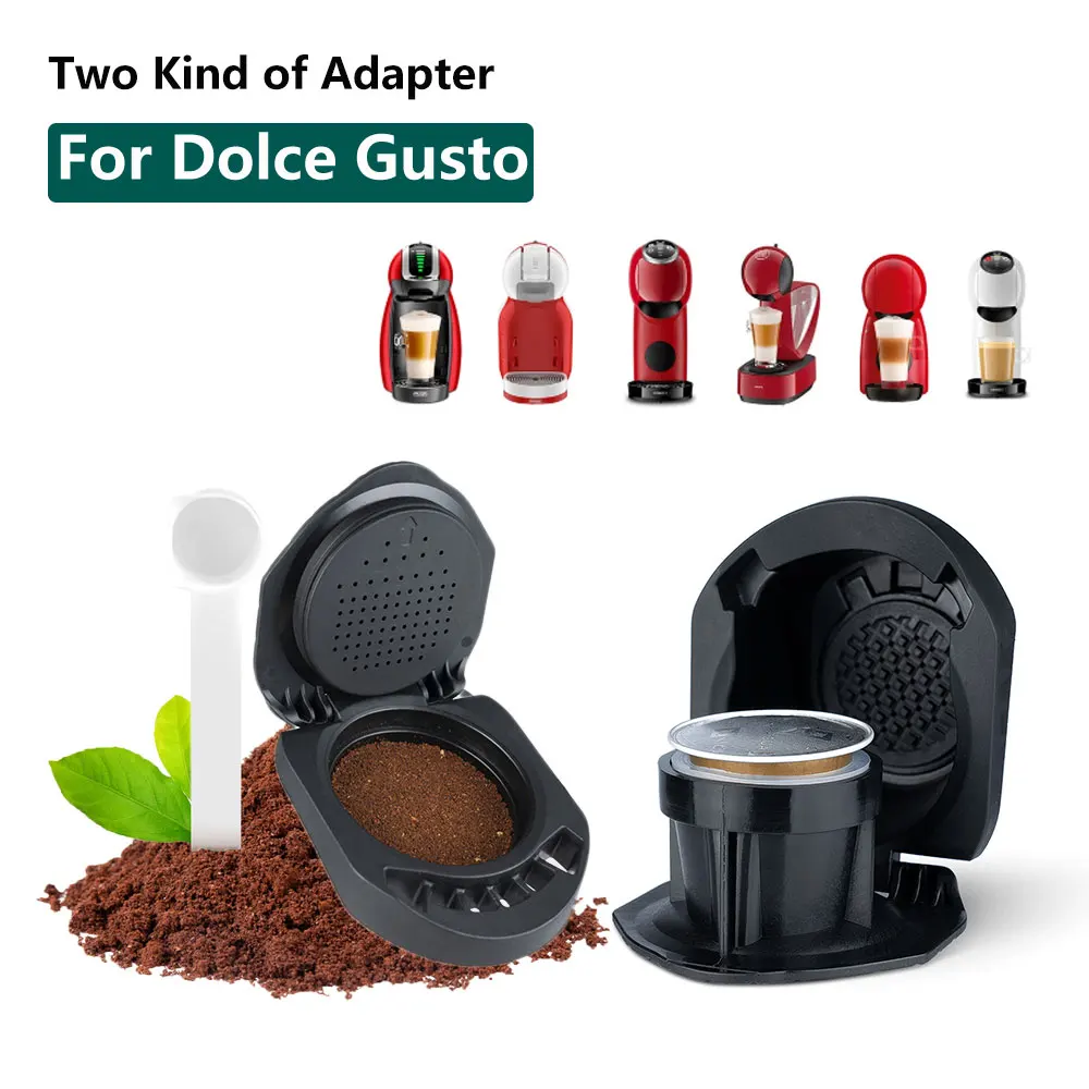 Reusable Capsule Adapter for Dolce Gusto Refillable Coffee Capsule Convert Fit Genio S Piccolo XS Machine Coffee Accessories 3 4 5pcs coffee capsule nestle dolce gusto capsule nespresso refillable capsule coffee filter reusable cafe tool fast delivery