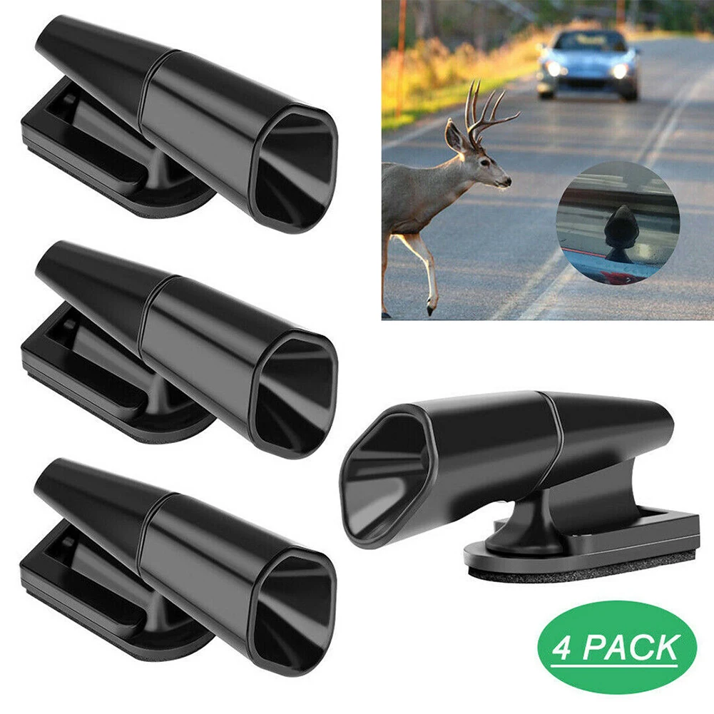 Alerts Car Animal Repeller Dogs Fittings 50*23mm ABS Plastic Accessories Black Deer Replacement Safety Whistle