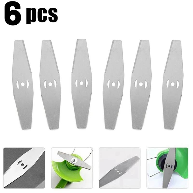 12 Pcs Metal Grass Trimmer Blade String Trimmer Head Replacement Accessories Saw Blades Lawn Mower Fittings