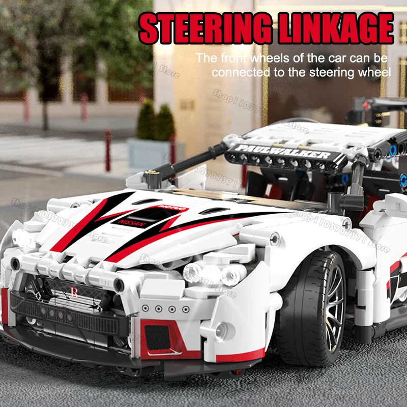 Assemble Toy 1:14 Building Blocks Compatible Concept White Sports Car Super Racing Building Blocks Brick Model 1209pcs