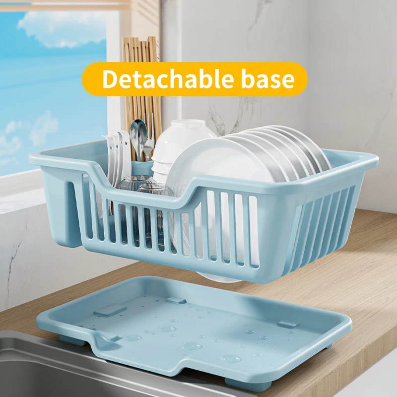 New Pull basket Kitchen cabinet 2-layer drawer Bowl Plastic Drain Basket Space Bowl Rack Home Storage Shelf