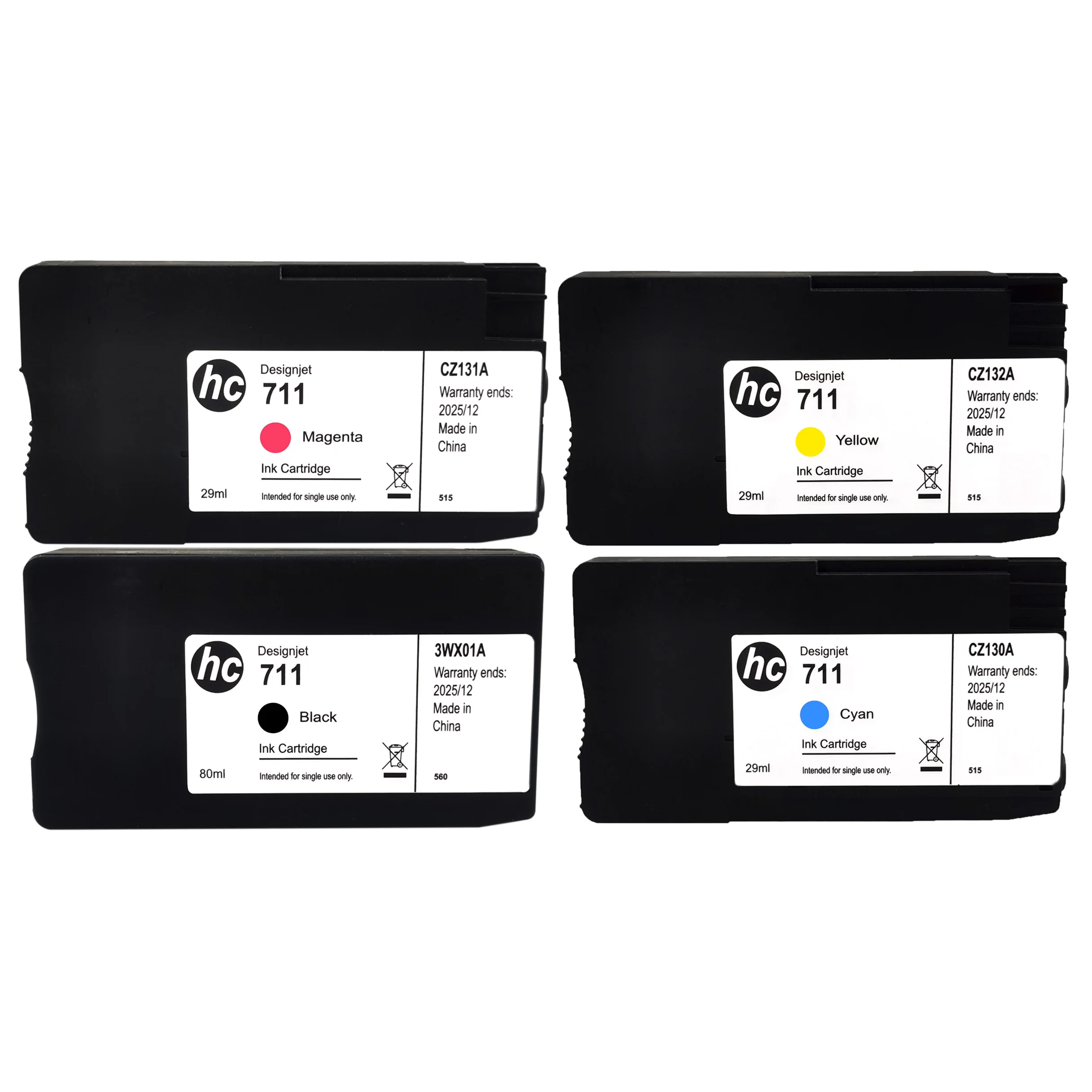For HP711 for hp711 Ink Cartridge compatible for Printer T120 T520 T530 Print Head Plotter