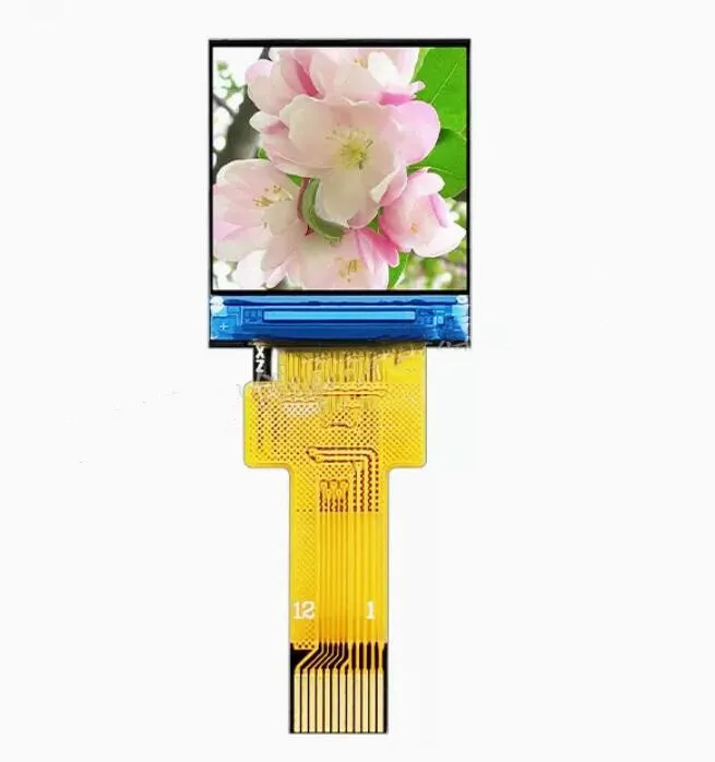 IPS 0.85 인치 12 핀 20 핀 262K 컬러 TFT LCD 디스플레이 화면, NV3023B GC9107 드라이브 IC 128(RGB)* 128 SPI/MCU 8 비트 인터페이스
