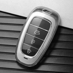TPU Car Key Holder Case Cover - Premium Accessories (Transparent)