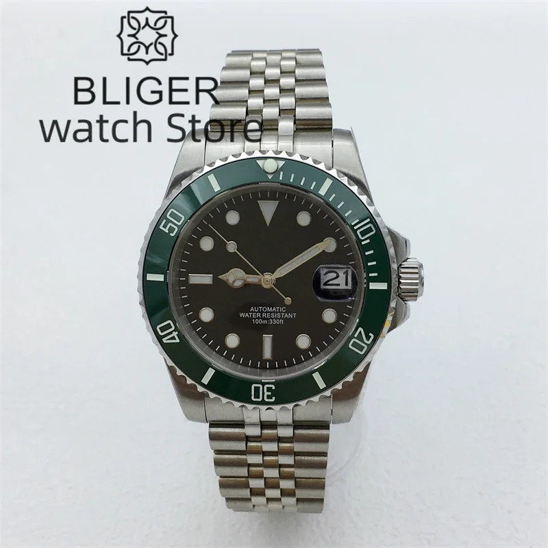 Mechanical Watch Diver Watch 40mm Diving Watch NH35 PT5000 Automatic Men's Watch Ceramic Luminous Bezel Sapphire Glass Stainless Steel Bracelet