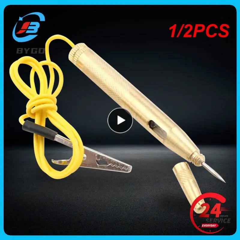 1/2Pcs Vendita Calda Strumenti Diagnostici Rilevatore Sonda Sistema Di Illuminazione Test Dc 6V 12V 24V Rame Auto Car Light Circuit Tester Lampada
