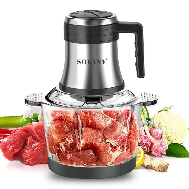 Electric Meat Grinder Chopper Shredder Food Chopper Kitchen Tool Meat Vegetable Fruits Grinders Multi-Function Cooking Machine inkbird digital bluetooth smart bbq thermometer ibt 4xs digital rotation reading screen kitchen cooking food meat thermometer