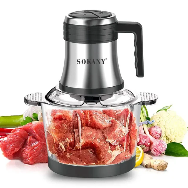 6l Stainless Steel Meat Grinder Chopper Automatic Electric Mincing Machine  High-quality Household Or Commercial Food Processor - Meat Grinders -  AliExpress