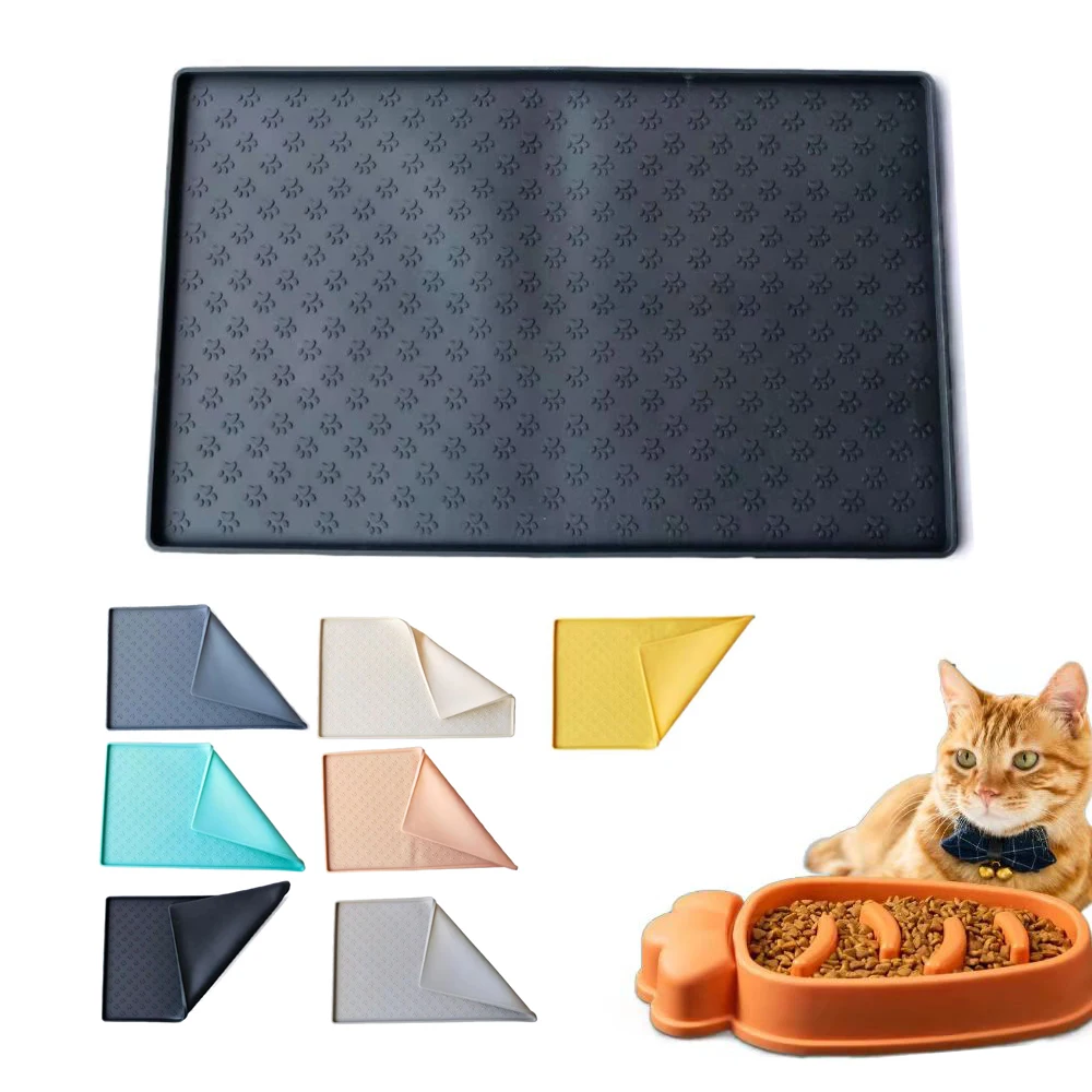 SiliconePetPlacematDogFoodMatCatsBowlPadPetFeedingMats