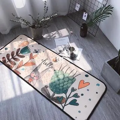 

Kitchen Mats Wipeable Wash Carpet Super Absorbent Kitchen Floor Pad Bath Pad Anti-Slip Carpet
