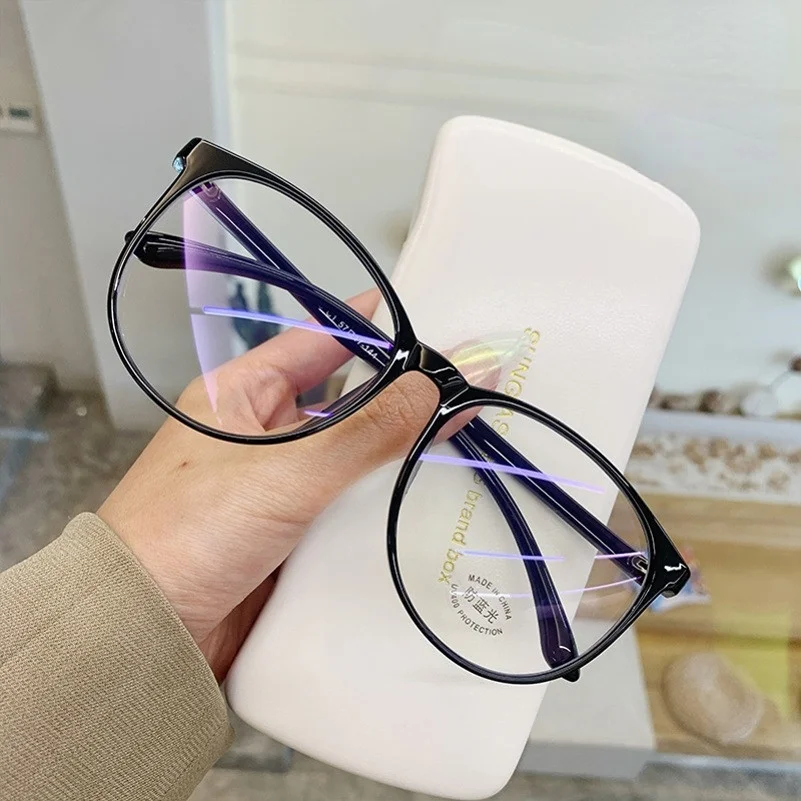 Anti Radiation Glasses Women Retro Round Frame Eyeglasses