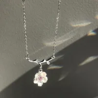 Collier romantique en cristal brillant pour femme, fleur papillon, perle de clavicule, bijoux de fête JOGirl, Zcomprend 1
