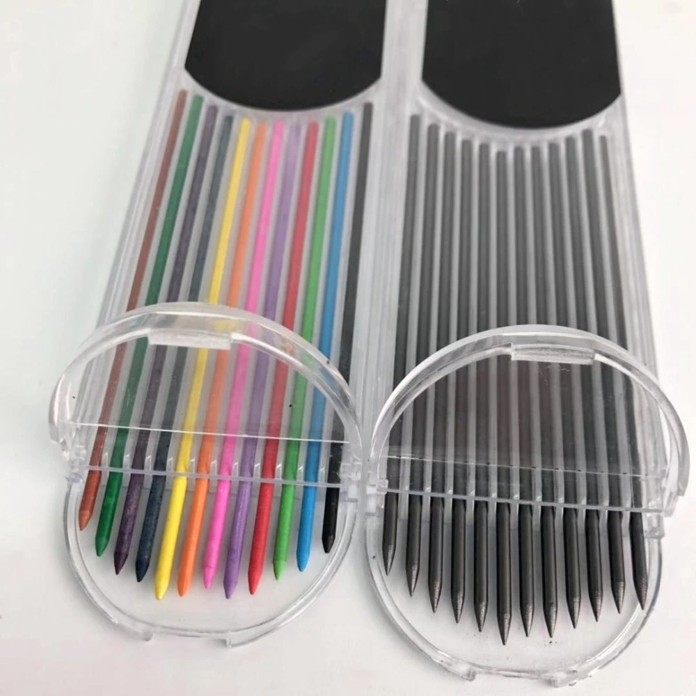 Mechanical Pencil 2mm 2B Automatic Pencils Set Black Colors Lead Refills for Writing Drawing Art Sketch Student School Supplies 3