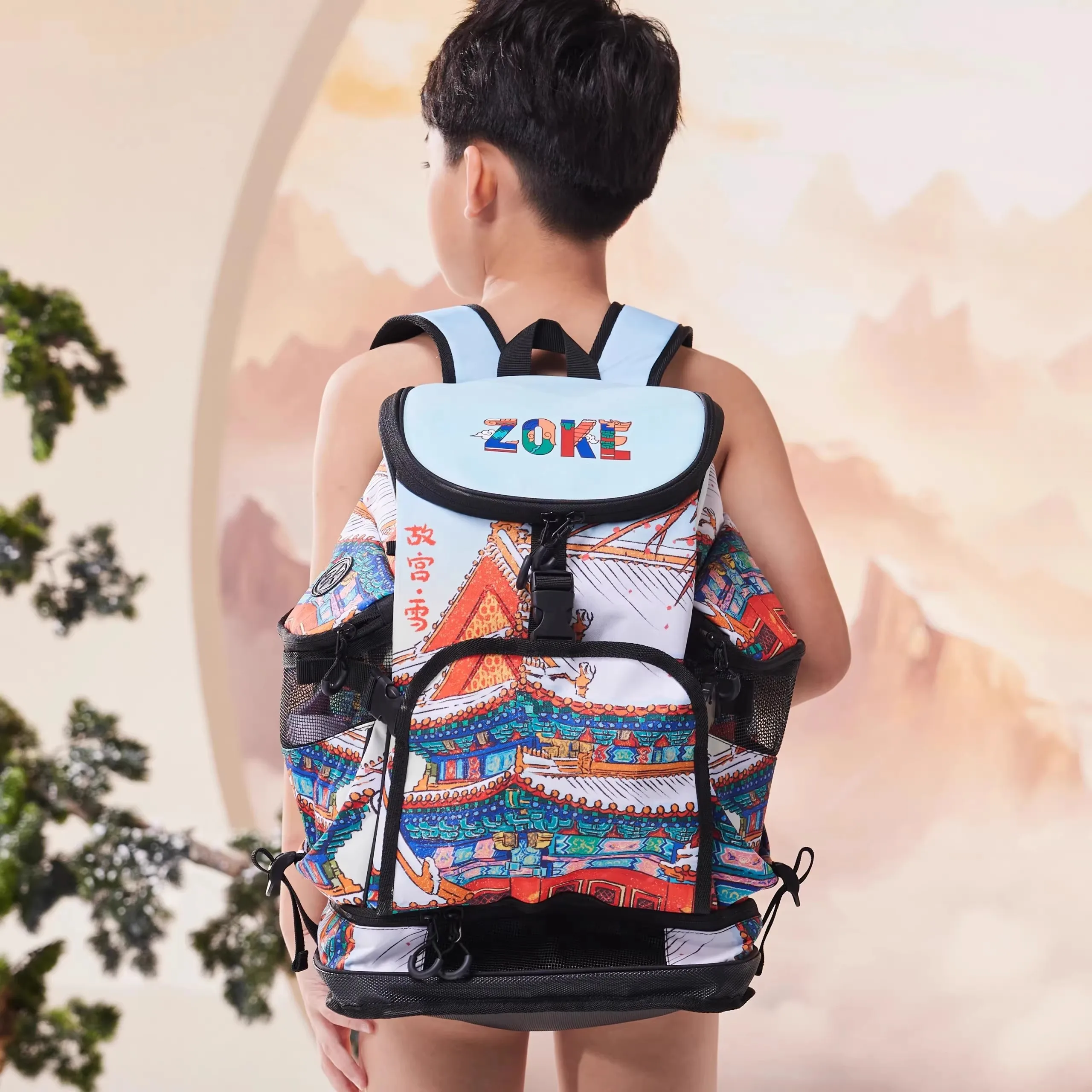 バッグ RE!ko 35L Zoke Backpack Cartoon Waterproof Large Capacity Training Beach