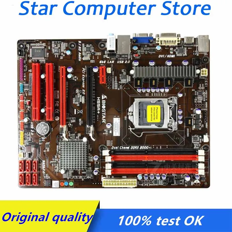 Разъем LGA 1156 Biostar H55A + оригинальная настольная материнская плата DDR3 PCI-E 2 0 для Intel H55