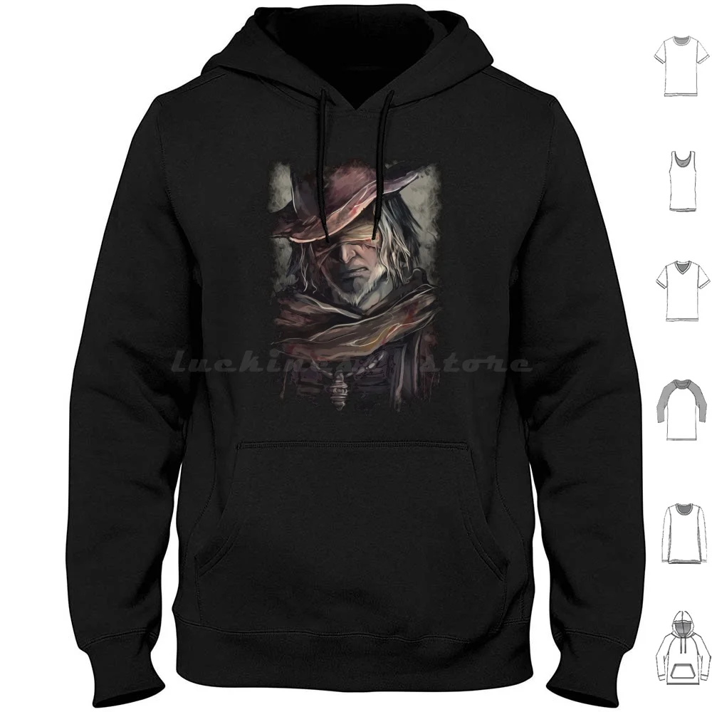 Bloodborne-Father Gascoigne Felpa Con Cappuccio Cotone Manica Lunga Padre Gascoigne Bloodborne Padre Gascoigne Bloodborne Gascoigne
