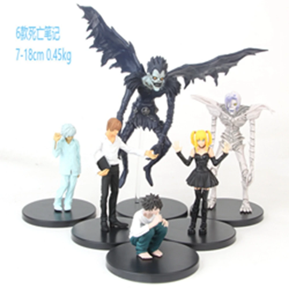 DEATH NOTE フィギュア 3体セット レム、L、ミサミサ Amazon.co.jp: 6 個デスノートフィギュア L Lawliet、夜神月