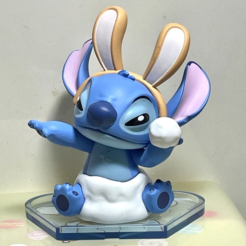 Disney Anime Stitch Action Figure Toy Stitch And Angel 14cm