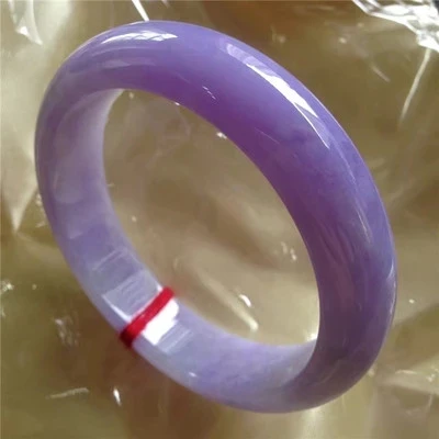 Send Certificat Natural Burmese Jade And Purple 54-62mm Bracelet Elegant Princess Jewelry