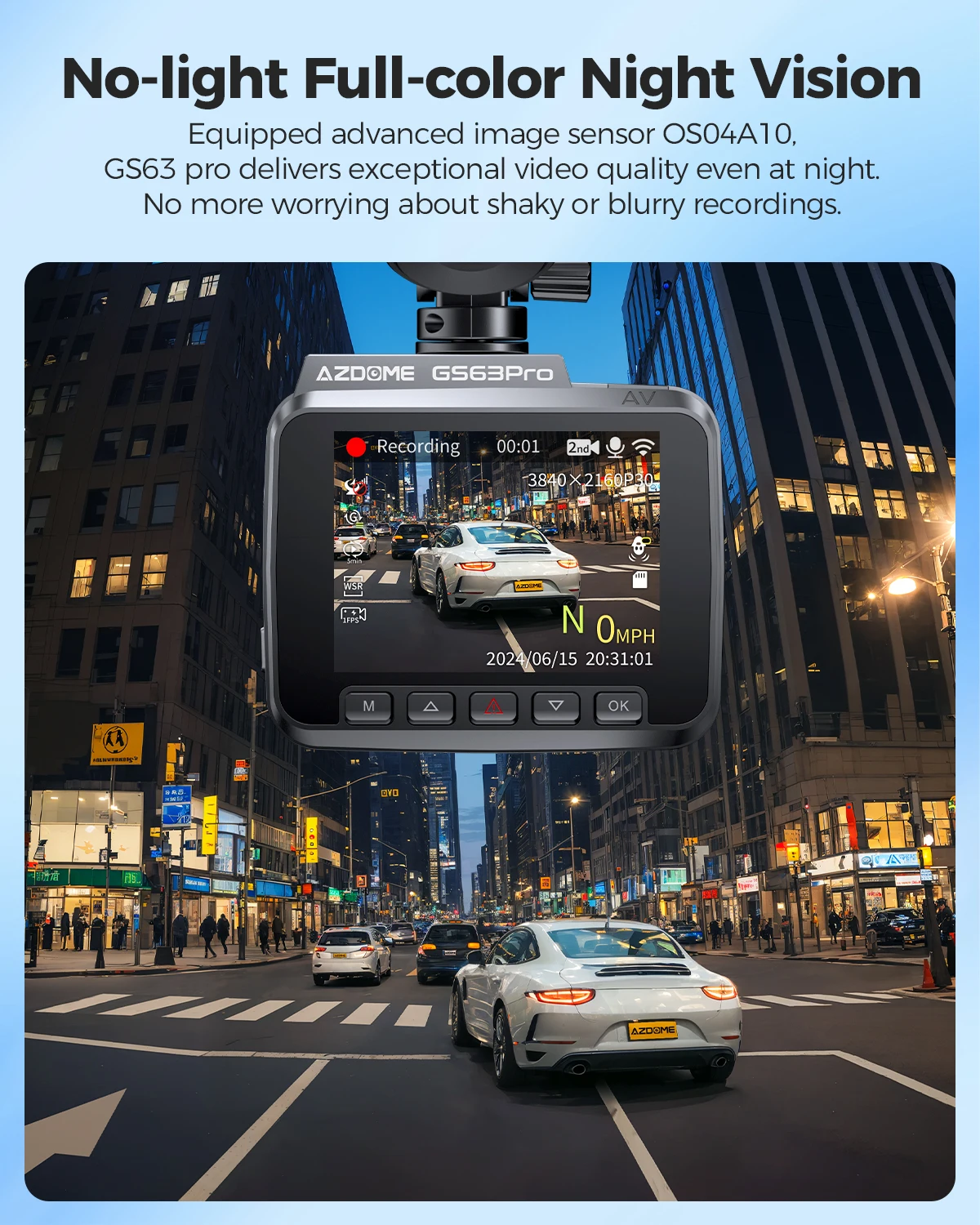 داش كام كاميرتين | أمامي بدقة 4K وخلفي FHD وذاكرة...