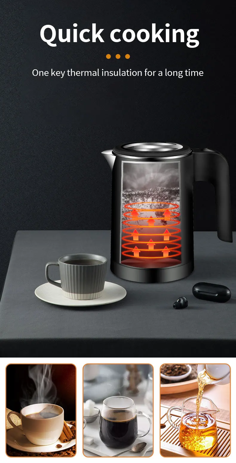 Description Picture 5 of itemTravel Electric Kettle 500ML Stainless Steel Portable Water Boiler for Tea Coffee Hotel Family Camping Kitchen Smart Kettle