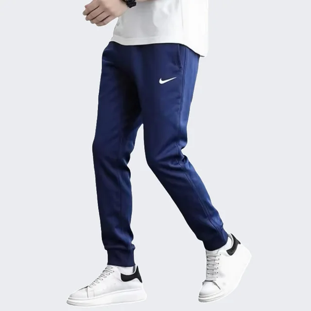 Nike Club Pantalon décontracté confortable et polyvalent de couleur unie pour homme, bleu foncé 716831-410 1
