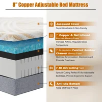 8 Inch Mattress Twin XL, Copper Infused Memory Foam Mattress w/Jacquard Cover & Bamboo Charcoal Memory Foam 2