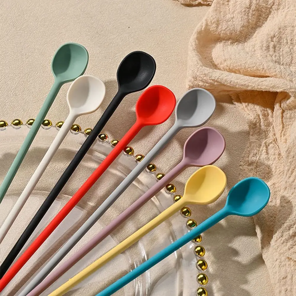Silicone Spatula Beauty Tools Stirring Spoon Party Supplies Coffee Spoon Kids
