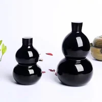 12cm Natural Obsidian Gourd Crystal Gourd Home Decor Energy Spiritual Healing 2