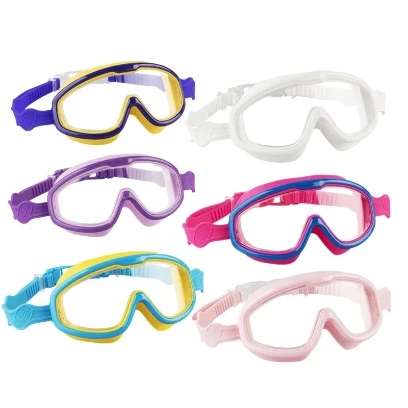 Outdoor Swim Goggles Large frame waterproof and for Kids Anti-Fog UV Protection Swimming Glasses for 8-13 Years Children