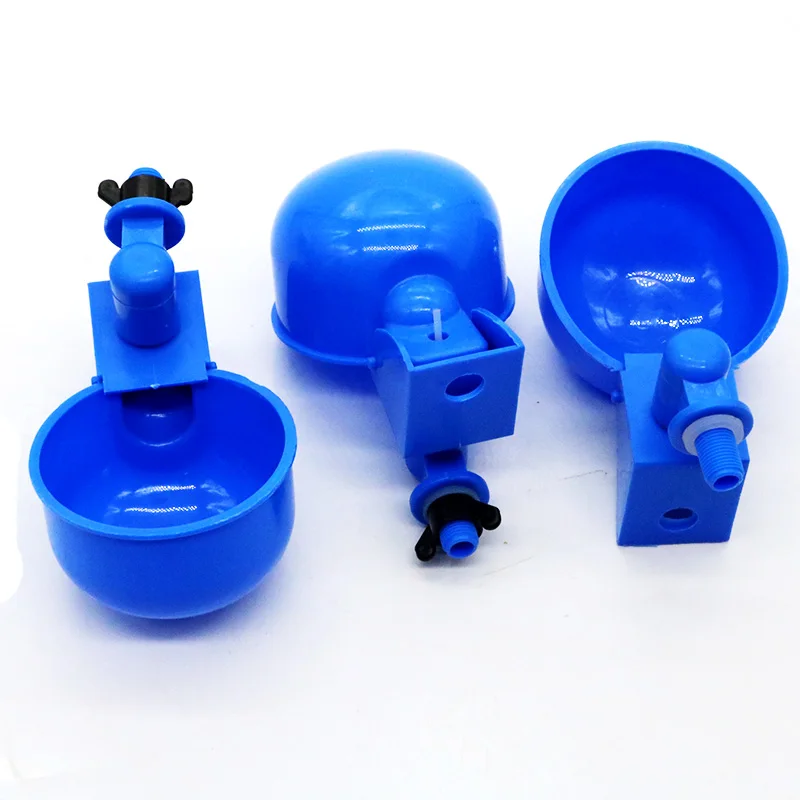 Poultry Water Dispenser 10sets Chicken Water Cup Automatic Drinker For Poultry Thread Filling Waterer Poultry Drinking Bowl For Chickens Quail Bird Cage