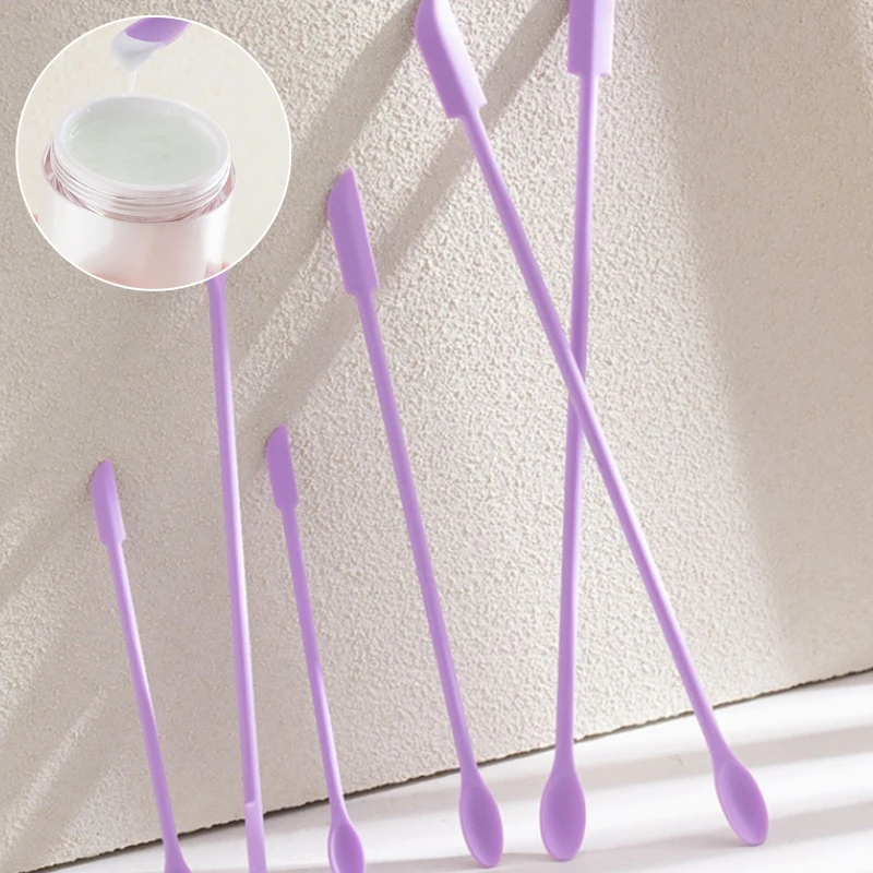 Double-Headed Scraper Silicone Small Tip Spatula Cosmetics Foundation Cream Mini Dig Spoon Makeup Tools Cosmetic