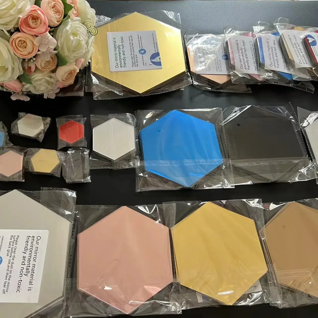 Hexagon Mirror Wall Stickers 4