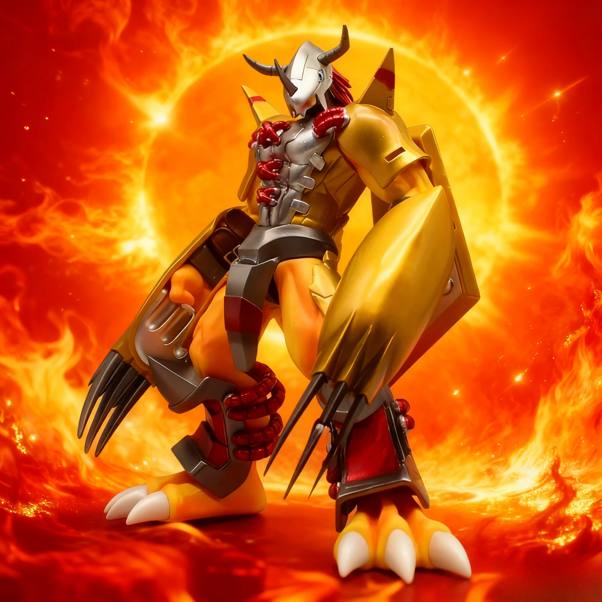 Digimon Anime Collectible PVC Action Figures - Greymon, Agumon, and Gabumon