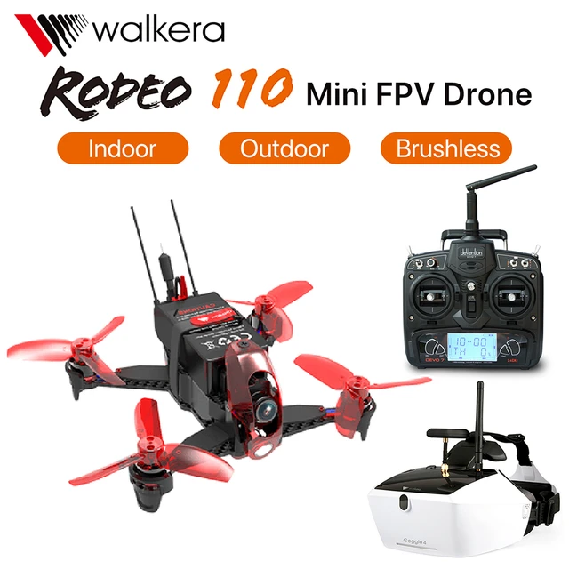 Walkera Rodeo 110 FPV Drone Kit with Camera HD Mini Drone RTF Indoor FPV  Racing Drone Quadcopter FPV Goggles 5.8GHZ Transmitter - AliExpress