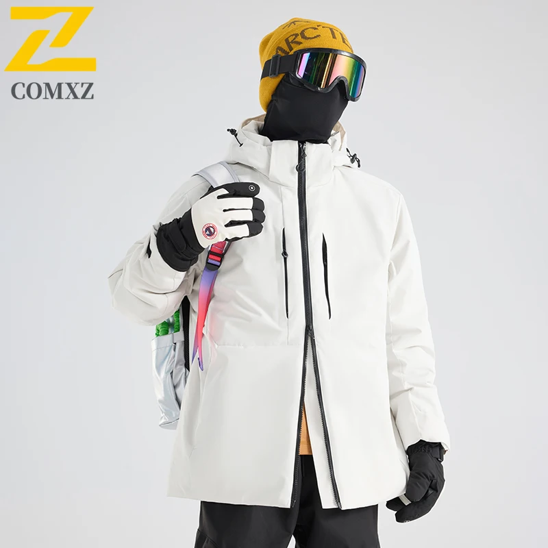 COMXZ Windbreaker Jacket Cold Proof Warm Outdoor Hiking Skiing Men's Handsome Coat Climbing Comfortable High Quality Outerwear