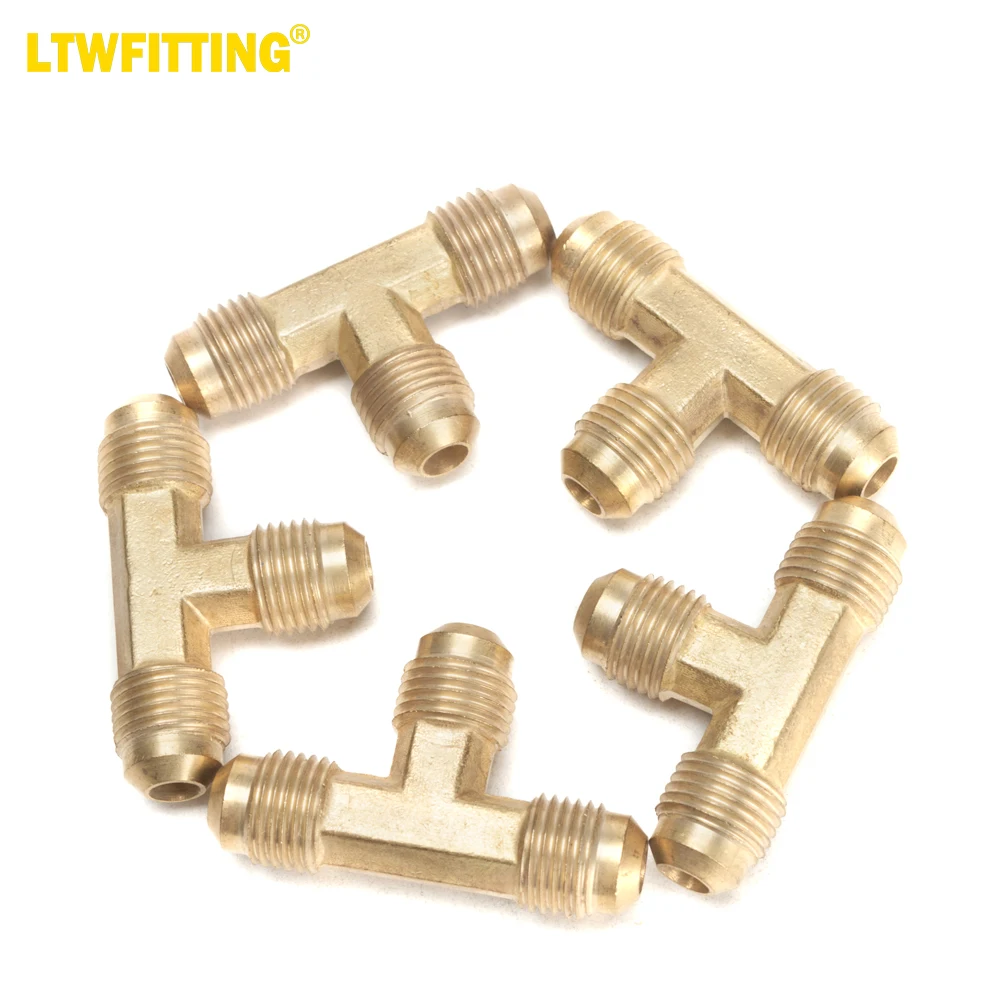 

LTWFITTING, латунный тройник с наружным диаметром 5/16 дюйма, латунный фитинг с раструбной трубкой (упаковка из 5)