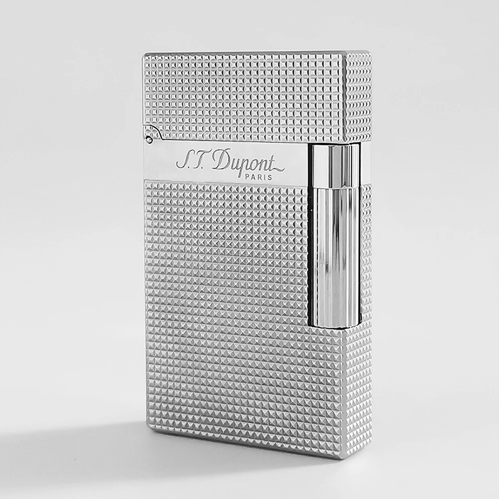 Butane Gas Lighter Luxury Metal Lattice Wide Edge Brand L2