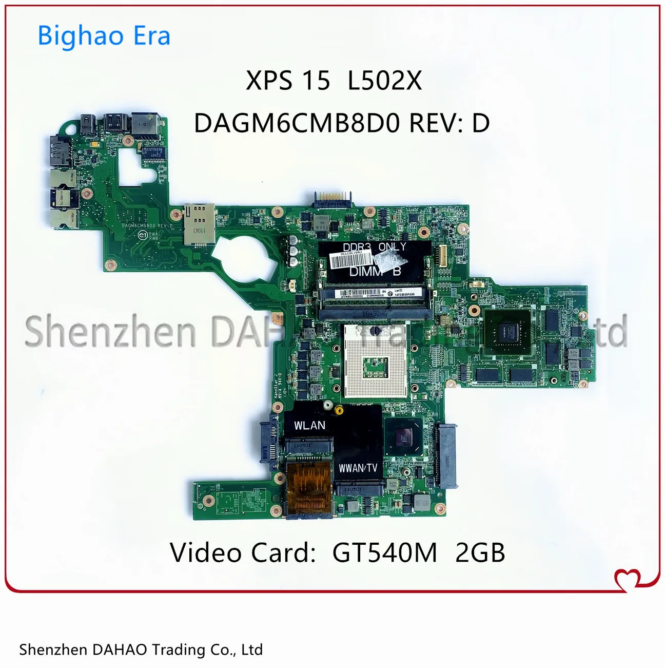 

CN-0714WC 0714WC 714WC For Dell XPS L502X Laptop Motherboard DAGM6CMB8D0 Mainboard With HM67 N12P-GS-A1 GT540M 2GB-GPU