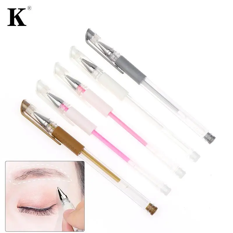 

1PC Brow Pen Skin Pen Waterproof Eyebrow Lip Tattoo Gel Marker Pen For Microblading Eyebrow Lip Scribe PMU Tool