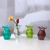 1PC Mini Ceramic Vase Crafts Arrangement Flower Home Garden Decorations Ornament Model Micro-landscape resin model decoration 1