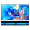 71" Floating TV Stand for 75/80" TV, Wall Mounted LED TV Stand w/Power Outlets, Modern High Gloss Media Console, White/Black 5