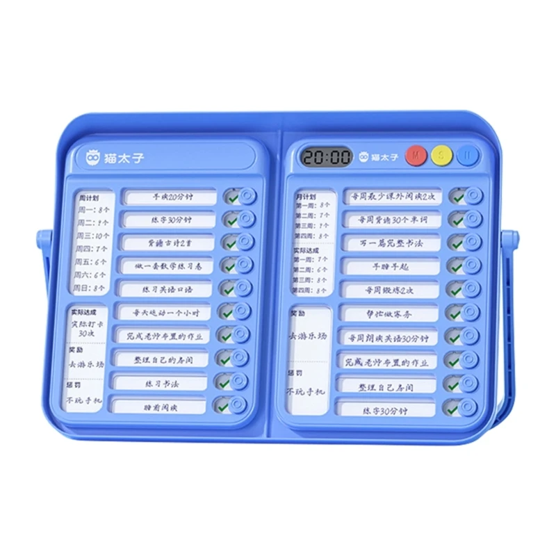 Chore Chart Kids, Plastic Checklist Board Daily to Do List Task Board Erasable Whiteboard Sign, Desktop/Hanging/Magnetic